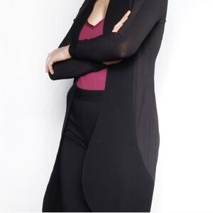 Marie Saint Pierre Kuta2 Long Line Duster Jacket Black Size 7